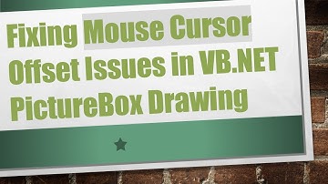 Fixing Mouse Cursor Offset Issues in VB.NET PictureBox Drawing