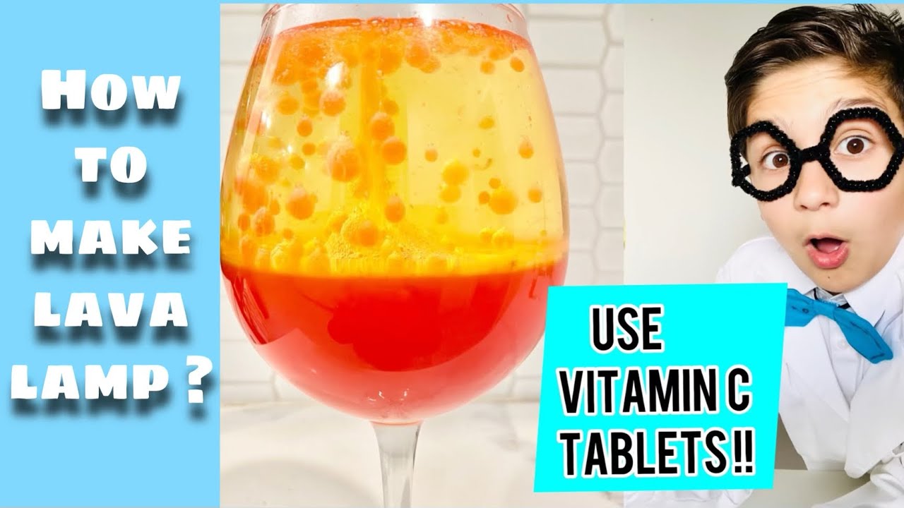 How to make LAVA LAMP at home using VITAMIN C Tablets! DIY Science