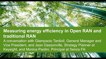 Senza Fili Energy Efficiency in the RAN and beyond: Keysight