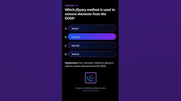 Which jQuery method is used to remove elements from the DOM