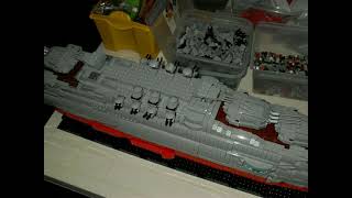 COBI 3083 Yamato modified with LEGO  Space Battleship Yamato moc.
