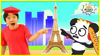 the eiffel tower famous landmark educational for kids with ryans world