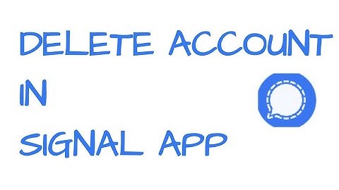 Delete Signal app account | How to delete signal app account permanently