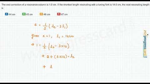 The end correction of a resonance column