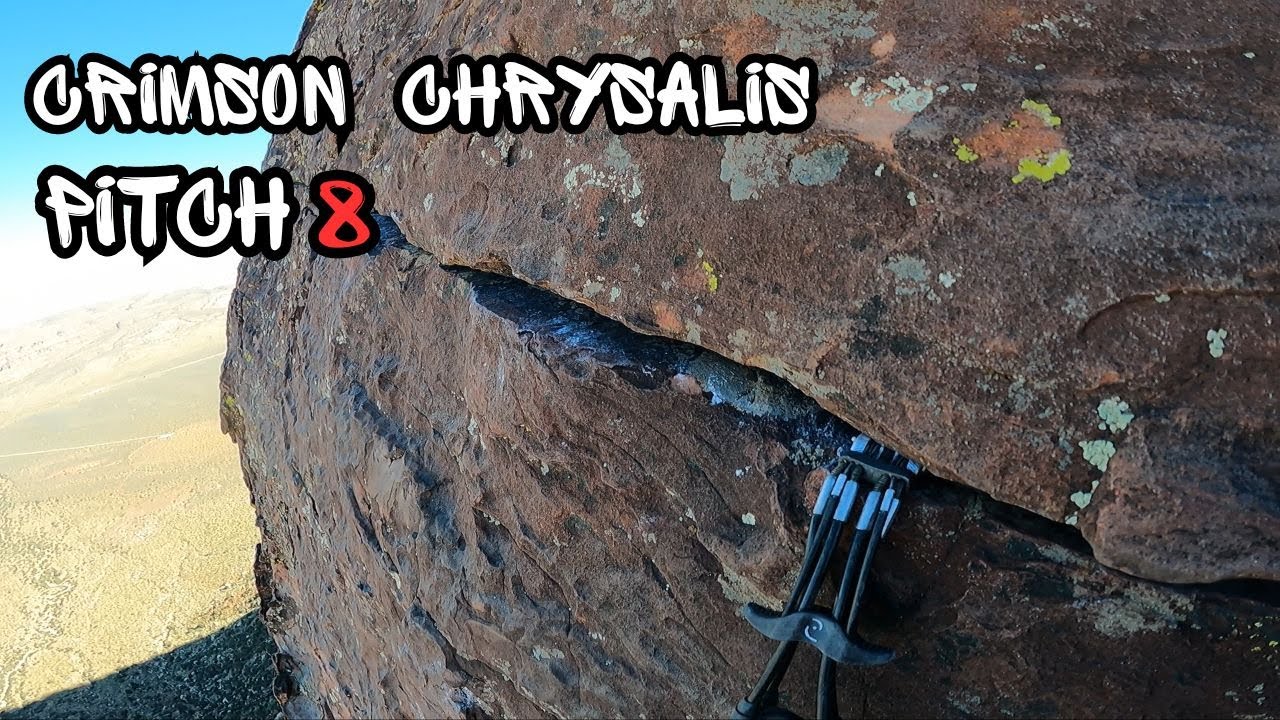 Crimson Chrysalis Pitch 8 Red Rock Climb