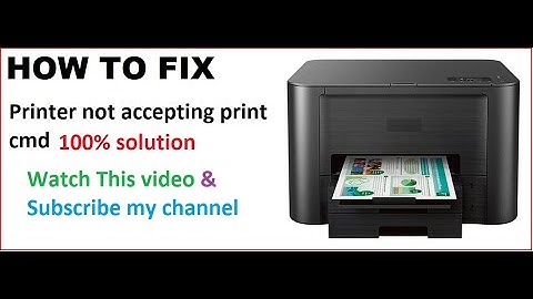 Fix : Printer not accepting print command | The Ultimate Banda