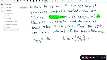 8 1 Confidence Intervals with S D  known