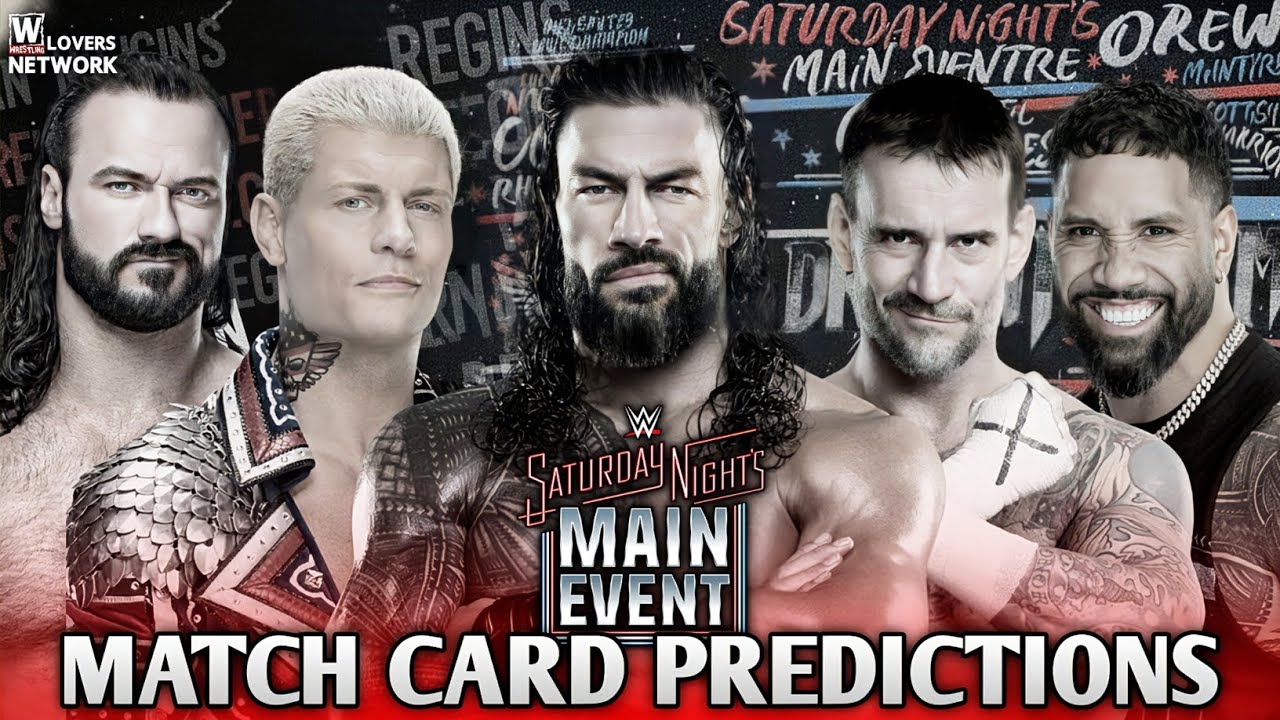 WWE Saturday Night Main Event 2025 Match Card Predictions | November 1 ...
