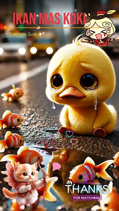 Cute Little Duck Bebek Kecil Lucu Beli Ikan Mas Koki #kartun #animasi #bebeklucu