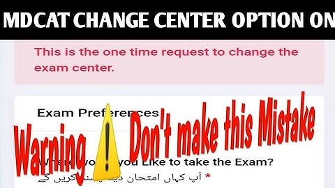 Warning ⚠️ | MDCAT Change Center | MDCAT 2022