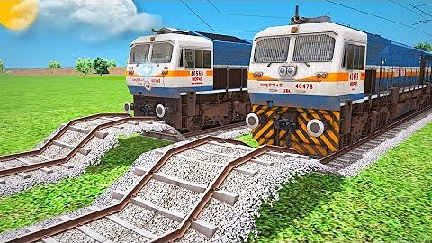 TRAINS CROSSING ON BUMPY FORKED RAILROAD CROSSING | Train Simulator 2022 #railroad