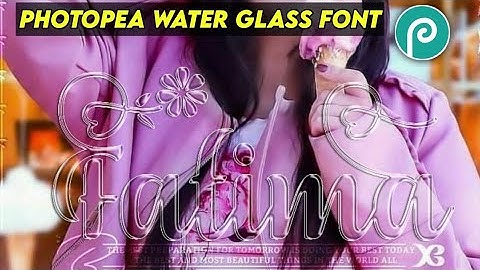 how to make water glass font in Photopea || glass font || saiqa Creation