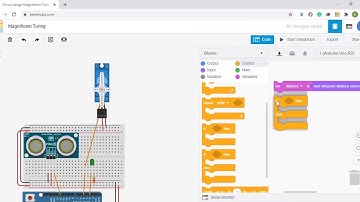 4. Tinkercad Circuit Servo control with ultrasonic