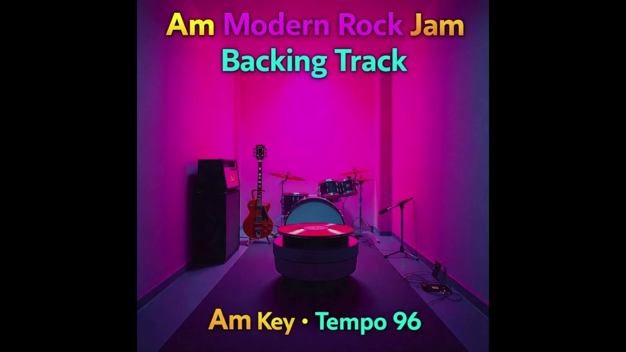 Am Modern Rock Backing Track | 96 BPM | Guitar Practice