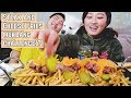 Challenge?! Ultimate 'STEAK CHEESE FRIES' FAMILY Mukbang!!!!!!!