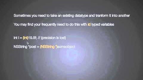 appBuilderTV.com Objective-c Type Casting