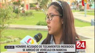 Sujeto Acusado De Tocamientos Indebidos Se Lanza De Carro En Movimiento