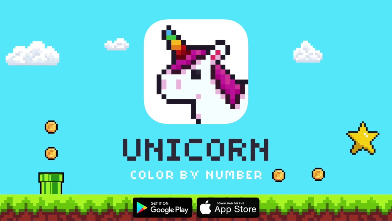 Download Unicorn Color By Number Pixel Art Coloring Games