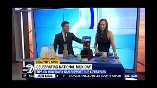 Gisela Bouvier on ABC7 Southwest Florida for National Milk Day