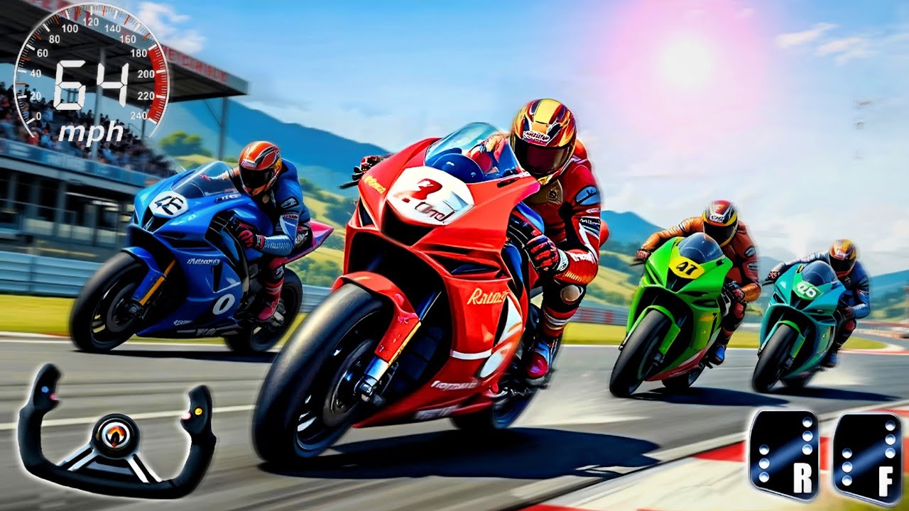 Simulated Racing Motorcycle Super Bike Racing Simulator 3D - Extreme Motocross Dirt Bike Stunt ...