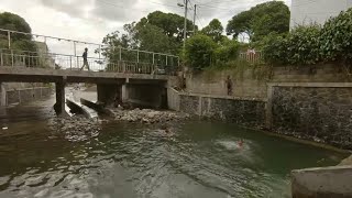 house destroyed by water flow before and after port louis mauritius 2024