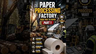 From Trees to Paper 🌲 Inside a Modern Paper Processing Factory | Part 1 #PaperFactory #youtubeshorts