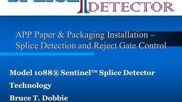 Model 1088 Sentinel® Splice Detector™ with RKB Reject Gate Control; APP Accura Installation