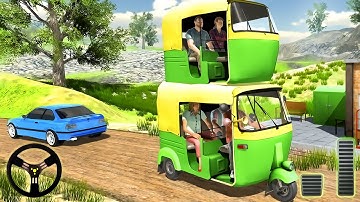 Double Tuk Tuk Auto Rickshaw Game 2020 - Offroad Taxi Passenger Simulator | Android Gameplay