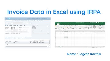IRPA invoice data capturing in Excel