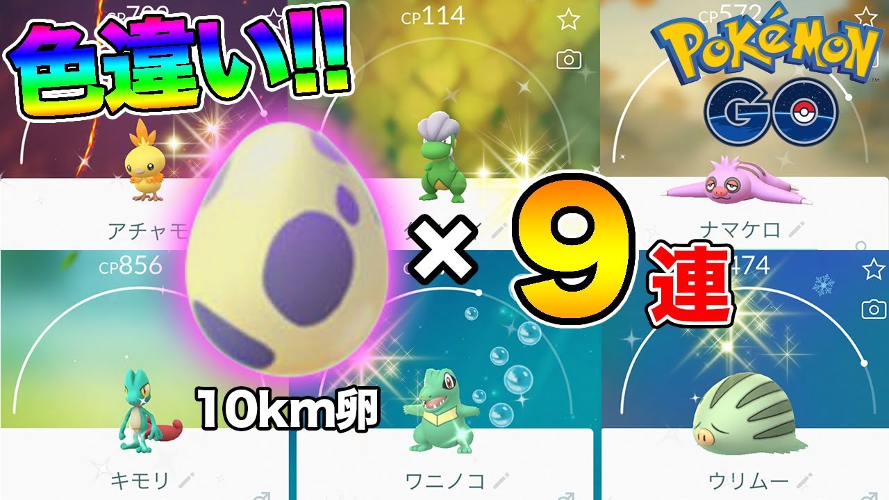 ポケモンgo 色違い大量発生 コミュニティデイで10km卵を9連してみた Youtube