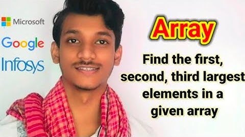 Problem 1 : Array C++ Dsa Find the largest three elements in a distinct array. #array #programming