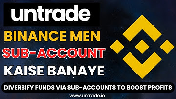 How To Create Sub Account in Binance Exchange #shanthakurentrepreneur #switchtountrade