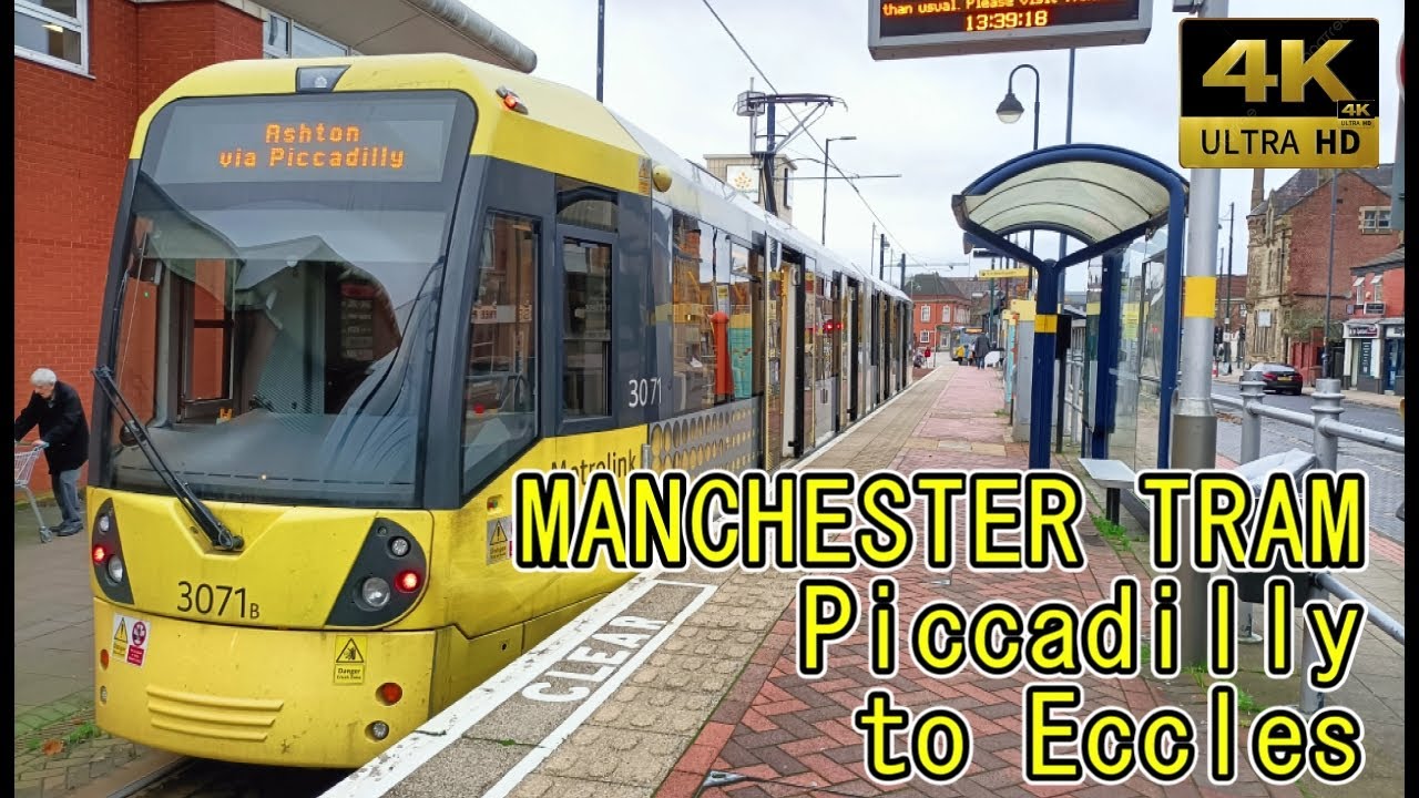 【4K Driver's view】Manchester Metrolink Piccadilly to Media City UK & Eccles
