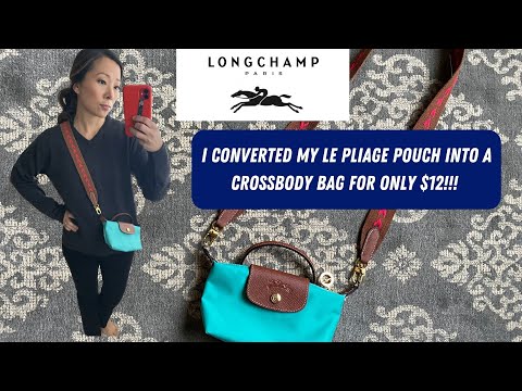 Turning my Longchamp mini pouch into a crossbody 🎀