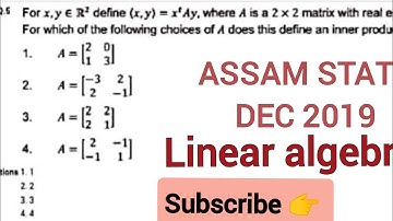 ASSAM STATE DEC 2019 II CSIR-NET MATHEMATICS II LINEAR ALGEBRA PART B