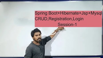 Spring Boot live Project Session-1  in Hindi || Crud,Register,Login spring boot+Hibernate+jsp+mysql