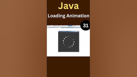 Java Swing: Create Beautiful Loading Circle Animation Using Timer