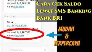 Cara Cek Saldo Lewat SMS Banking BRI