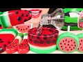 ASMR WATERMELON DESSERTS: CAKE POPS, TAPIOCA BOBA PEARLS, POPSICLE JELLO, GUMMY CANDY, EDIBLE SPOONS