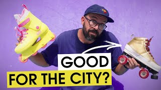 I TRIED QUAD SKATES FOR URBAN SKATING (on LED wheels)