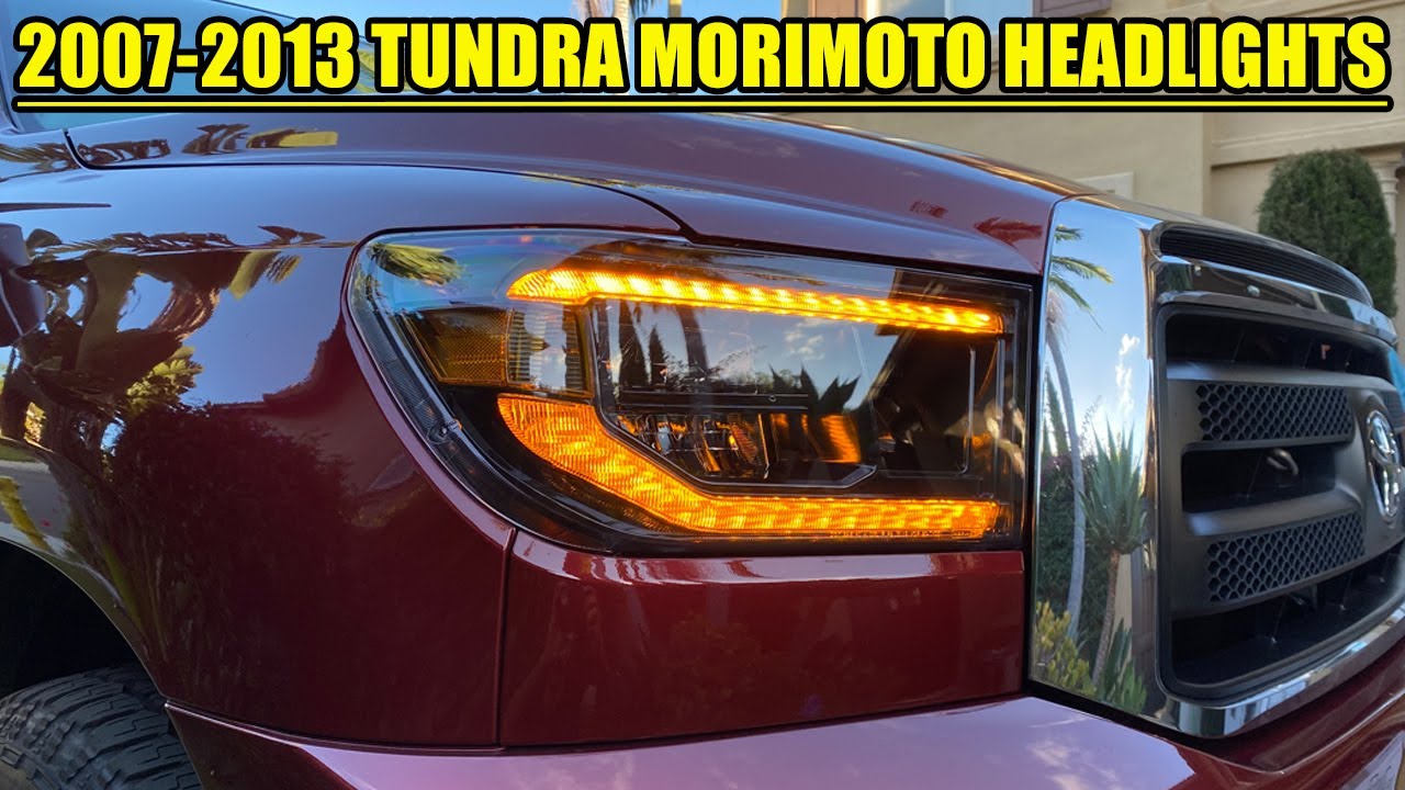 Toyota Tundra Morimoto Headlights - Amber DRL - YouTube