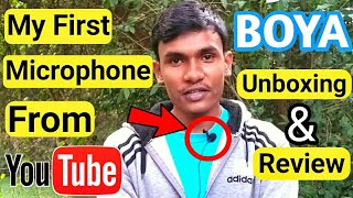 My first microphone from YouTube earning || Boya By-M1 unboxing & review || SahooTechnical #Boya