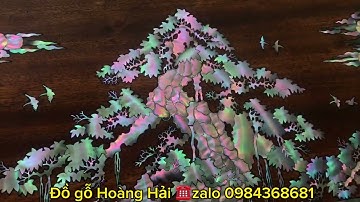 Tranh đồng quê ( thiên hạ thái bình)khảm ốc đỏ Singapore vừa mài nước xong