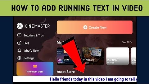 How to add scrolling text in video | How to add running text in video | kinemaster tutorial