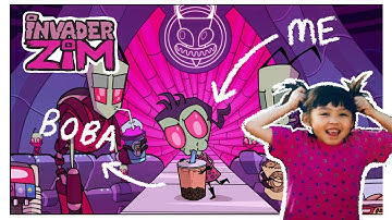Drawing Myself & My Boba Milk Tea into... INVADER ZIM #invaderzim