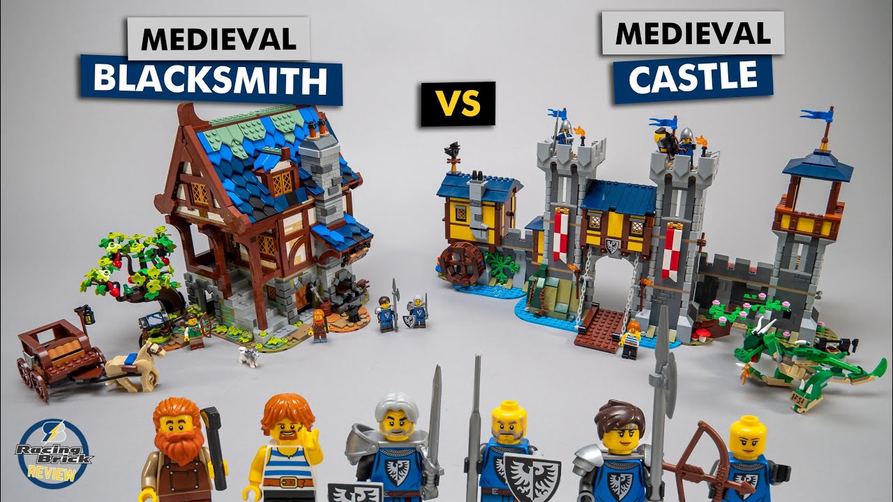 LEGO Medieval Blacksmith vs Castle - same theme, different audience? 