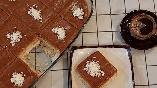 طريقة عمل حلى التوفي البارد بالبسكويت سهل وسريع  من غير بيض وكريمه ، كيكة التوفي Toffe Biscuit cake