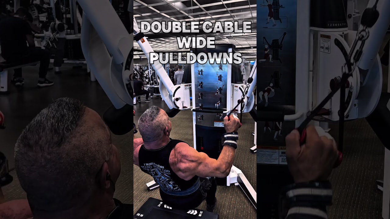 DOUBLE CABLE WIDE PULLDOWNS #BACK #workout #motivation #muscle #workouttips