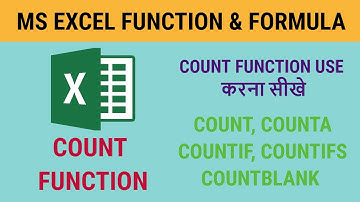 MS EXCEL COUNT FUNCTION | How to use COUNT, COUNTA, COUNTIF, COUNTIFS, COUNTBLANK