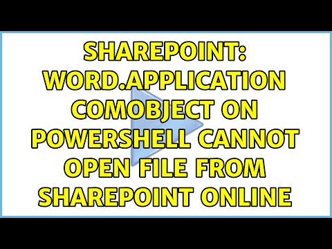 Sharepoint: Word.Application ComObject on Powershell Cannot Open File from SharePoint Online